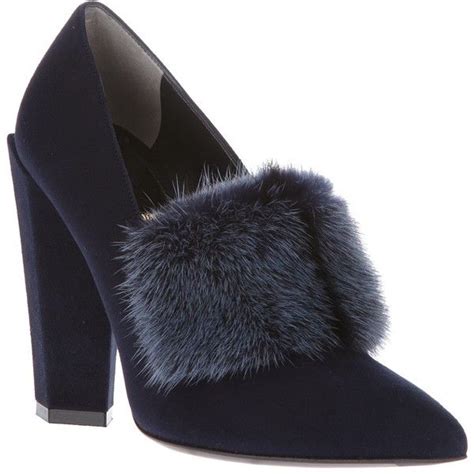 fendi fur trim heels|Pumps .